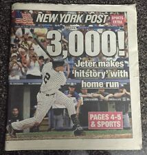 New York Post July 10,2011 Derek Jeter Gets 3,000 Hit With Home Run picture