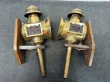 Set Of Vintage Tin Carriage or Railroad Electrified Lantern, Wall Hanging Works picture
