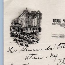 1926 The Commodore Hotel Letterhead Correspondence New York NYC Hand Written picture