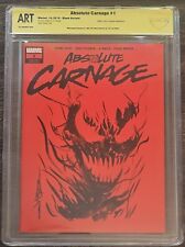ABSOLUTE CARNAGE 1 RED BLANK VARIANT - CBCS FULL ART JAE LEE W/ AUTO NOT CGC 9.8 picture