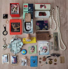 Junk Drawer Lot Vintage Now Trinkets Collectibles Pins Keychains Jewelry 2.5 lbs picture