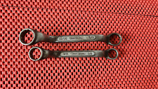 2 OLD CRAFTSMAN UNDERLINED LOGO, OFFSET, BOX END WRENCHES, MADE IN THE U.S.A. picture