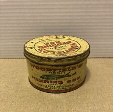 Vintage Woodfield's Herring Roe 1 lb Tin Can Screw Top picture