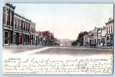 Audubon Iowa Postcard Street Road Exterior Building 1907 Vintage Antique Posted picture