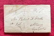 1831 STAMPLESS COVER LETTER ALBANY, NY - SALE OF PROPERTY TO HIGHEST BIDDER picture