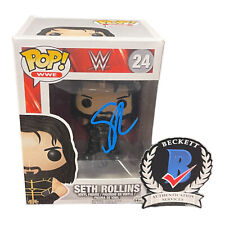 Seth Rollins SIGNED AUTOGRAPH WWE FUNKO POP 24 BECKETT BAS picture