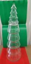 Vintage Huge Glass Christmas Tree 25” Apothecary Jar 2-Piece Lid picture