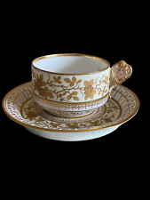Exquisite Rare antique 1850 figural teacup and saucer Ernst Wahliss, Vienna 24kt picture