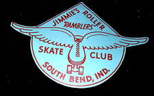 Vintage JIMMIE'S ROLLER RAMBLERS' SKATE CLUB South Bend IND Roller Rink Label picture