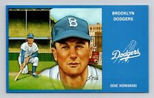 Postcard Baseball New York Brooklyn Dodgers Gene Hermanski a/s Susan Rini A8 picture