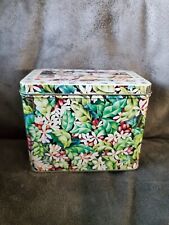 LYNN HOLLYN 1994 recipe box tin with lid coffee design picture