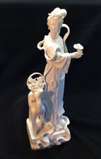 Antique Qing Chinese - Blanc-de-Chine - Figure Of GuanYin - Lotus picture