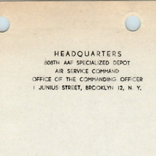 Brooklyn New York Headquarters WWII Army Air Force Depot Letterhead picture