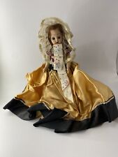 Vintage 1950s Hard Plastic Virga Doll Dress With Lace 7” Red Hair Sleepy Eyes picture