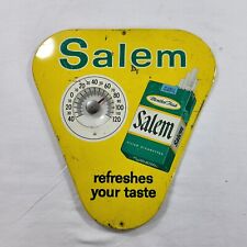 1950's Salem Cigarettes Metal Triangle Thermometer Sign - Authentic picture