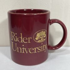 VINTAGE Rider University Coffee Cup Maroon and Gold College Lawrenceville NJ picture