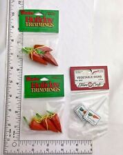 Vintage Darice Holiday Trimming Carrots Easter Miniatures Carrot Signs Fairy picture