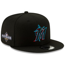 Men's New Era  Black Miami Marlins 2023 Postseason 9FIFTY Snapback Hat picture