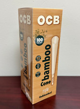 OCB Bamboo 1 1/4~Pre-rolled Cones~100 Count Mini Tower~NEW picture