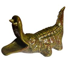 Vintage 1972 Ceramic Realistic Alligator Hobbyist Created Signed by Dorus  9