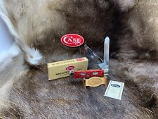 2009 Case Christmas Transition Trapper Knife With Red Bone Handles - Mint In Box picture