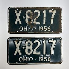 Vtg 1956 OHIO License Plates picture