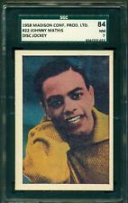 1958 madison music card #22 Johnny Mathis Fontana Recording Star Graded SGC 7 NM picture