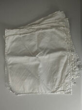 Set of 7 - white 100% cotton hemstitched embroidered 15