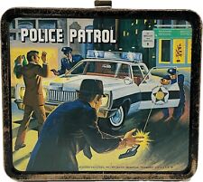 Vintage 1978 Police Patrol Collectible Metal Lunchbox Aladdin  No Thermos picture