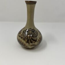 Carlos Villanueva Owl Pottery Vase Tonala Mexican Folk Art Mestizo Ceramic picture