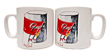 Set of 2 Vintage Collectible Block Art Andy Warhol Campbell's Soup Mug White. picture