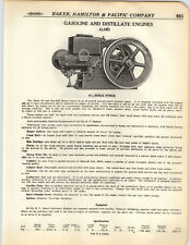1923 PAPER AD Alamo Gas Gasoline Hit & Miss Engine 9 12 15 6.5 HP Distillate picture