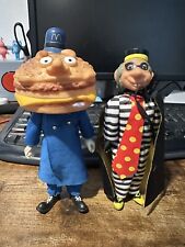Vintage Remco 1976 OFFICER BIG MAC & HABURGLAR DollS Figure lot McDonald's Land picture