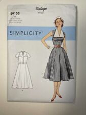 Simplicity 9105 Vintage Retro 1950s Dress Sewing Pattern Sz 16-24 picture