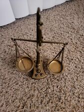 Vtg Brass Balance Scale  Chained Pans ~ Justice Lawyer Commerce picture