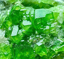 414 Gram Unusual  Top Green Demantoid Garnet Crystals Cluster On Matrix @Afg picture