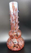 Vintage 12 In Thick Soft Glass Tobacco Water Pipe Bong W/ Color Change Bowl picture