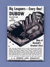 DUBOW GLOVES AND MITTS *2X3 FRIDGE MAGNET* BASEBALL VINTAGE ADVERTISEMENT 760 picture