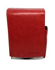 Eclipse Red PU Leather Wrapped Full Flap Kings Size Cigarette Pack Holder picture