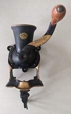 Vintage Spong No. 2 Cast Iron Wall/Table Mount Hand Crank Coffee Mill Grinder picture