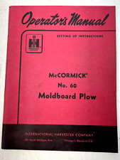 Vintage 1961 IH: McCormick No. 60 Moldboard Plow Operator's Manual picture