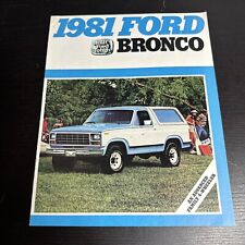 1981 Ford Bronco Vintage Car Truck Original Sales Brochure Excellent Condition picture