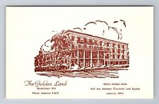Lebanon OH-Ohio, the Golden Lamb, Advertising, Antique Vintage Souvenir Postcard picture