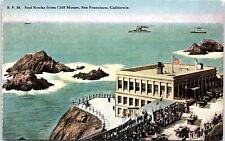 c1910 SAN FRANCISCO CALIFORNIA SEAL ROCKS FROM CLIFF HOUSE POSTCARD 42-34 picture