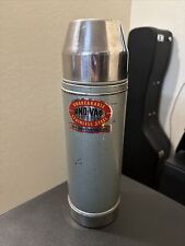 Uno-Vac Unbreakable Stainless Steel Thermos Used Made in USA Vintage picture
