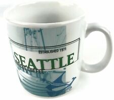 Starbucks 1999 Oversized City of Seattle Coffee Cup Mug Space Needle Mt Rainier picture