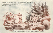 Postcard Portland Rose Festival 1908 Sacagawea Lewis & Clark Spirit Of The West picture
