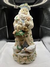 Vintage Old World Santa Music Box Plays Have Yourself A Merry Little Christmas.  picture