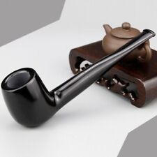 1pcs Black Ebony Wood Smoking Pipe Classic Wooden Pipes Handmade Tobacco Pipe picture