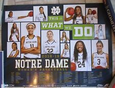 NOTRE DAME WOMENs BASKETBALL 2018 2019 SCHEDULE POSTER 24